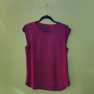 RW&CO Pink Blouse Sleeveless Scoop Neck